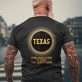 Texas Usa Totality Total Solar Eclipse April 8 2024 Men's T-shirt Back Print Gifts for Old Men