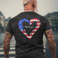 Thank You For Your Services Patriotic Heart Veterans Day Men's T-shirt Back Print Gifts for Old Men