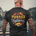 Thanksgiving 2019 Torres Family Last Name Matching Men's T-shirt Back Print Gifts for Old Men
