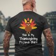 This Is My Thanksgiving Pajama Turkey Day Men's T-shirt Back Print Gifts for Old Men