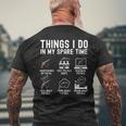 Things I Do In My Spare Time Pistol Gun Guns Gag Man Men's T-shirt Back Print Gifts for Old Men