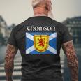 Thomson Clan Scottish Name Scotland Flag Men's T-shirt Back Print Gifts for Old Men
