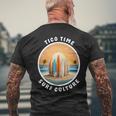 Tico Time Surf Culture Costa Rican Surfboard Vibe Men's T-shirt Back Print Gifts for Old Men