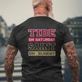 Tide On Saturday Saint On Sunday Alabama Louisiana Football Mens Back Print T-shirt Gifts for Old Men