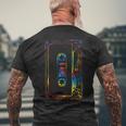 Tie Dye Retro Mixtape 80'S Blank Cassette Tape Men's T-shirt Back Print Gifts for Old Men