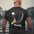 Tischtennis Partner Tischtennisschläger Ping Pong T-Shirt mit Rückendruck Geschenke für alte Männer