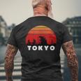 Tokyo Monster Kaiju Attacking Japan Men's T-shirt Back Print Gifts for Old Men