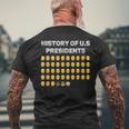 History Of US President 45Th Cool President Men's T-shirt Back Print Gifts for Old Men