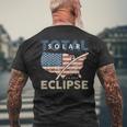 Total Solar Eclipse 0408 2024 Path Of Totality Map Usa Flag Men's T-shirt Back Print Gifts for Old Men