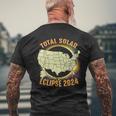 Total Solar Eclipse 2024 American Us Map Colorful Men's T-shirt Back Print Gifts for Old Men