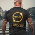 Total Solar Eclipse 2024 April 8 America Totality Spring Men's T-shirt Back Print Gifts for Old Men