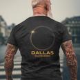 Total Solar Eclipse 2024 Dallas Texas Path Of Totality Men's T-shirt Back Print Gifts for Old Men