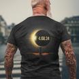 Total Solar Eclipse 2024 Dog Dachshund Dog Lover Men's T-shirt Back Print Gifts for Old Men