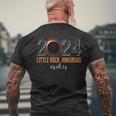 Total Solar Eclipse 2024 Little Rock Arkansas April 8 2024 Men's T-shirt Back Print Gifts for Old Men