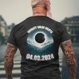 Total Solar Eclipse 2024 Path Of American Mountains View Ar Men's T-shirt Back Print Gifts for Old Men
