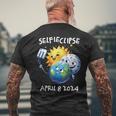 Total Solar Eclipse 2024 Selfieclipse Sun Moon Earth Selfie Men's T-shirt Back Print Gifts for Old Men