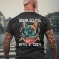 Total Solar Eclipse April 8 2024 French Bulldog Men's T-shirt Back Print Gifts for Old Men
