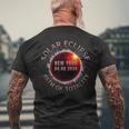 Total Solar Eclipse April 8 2024 New York Path Of Totality Men's T-shirt Back Print Gifts for Old Men