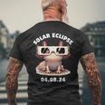 Total Solar Eclipse Axolotl April 8 2024 Solar Eclipse Men's T-shirt Back Print Gifts for Old Men