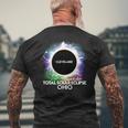 Total Solar Eclipse Cleveland Ohio 2024 Colorful Totality Men's T-shirt Back Print Gifts for Old Men