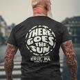 Total Solar Eclipse Erie Pa April 8 2024 There Goes The Sun Men's T-shirt Back Print Gifts for Old Men