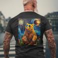 Total Solar Eclipse Grizzly Bear Men's T-shirt Back Print Gifts for Old Men