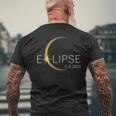 Total Solar Eclipse Twice In A Lifetime 2024 April 8 2024 Men's T-shirt Back Print Gifts for Old Men