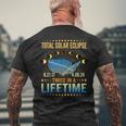 Total Solar Eclipse Twice In A Lifetime 2024 Total Eclipse Men's T-shirt Back Print Gifts for Old Men
