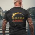 Totality 04 08 24 Total Solar Eclipse 2024 Maine Party Men's T-shirt Back Print Gifts for Old Men