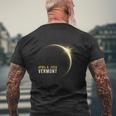Totality 04 08 24 Total Solar Eclipse 2024 Vermont Men's T-shirt Back Print Gifts for Old Men