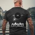 Totality Total Solar Eclipse 40824 Georgia Eclipse 2024 Men's T-shirt Back Print Gifts for Old Men