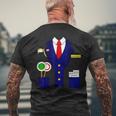 Trainführer Schaffner Train Train Driver Carnival Costume T-Shirt mit Rückendruck Geschenke für alte Männer