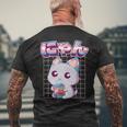 Transgender Pride Kawaii Cat Strawberry Milk Trans Flag Men's T-shirt Back Print Gifts for Old Men