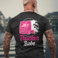 Trucker Babe Truck Driver And Trucker T-Shirt mit Rückendruck Geschenke für alte Männer