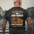 Truckeratertag Lkw-Fahrer Ich Bin Papa Und Lkwfahrer Truck T-Shirt mit Rückendruck Geschenke für alte Männer