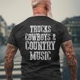 Trucks Cowboys Country Music Country Southern Men's T-shirt Back Print Gifts for Old Men