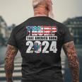 Trump 2024 Flag Take America Back 4Th Of July Trump 2024 Men's T-shirt Back Print Gifts for Old Men