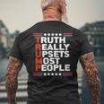 Truth Really Upsets Most People Trump 2024 Mens Back Print T-shirt Gifts for Old Men