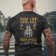 Tube Amplifier Tube Radio Guitar Amplifier T-Shirt mit Rückendruck Geschenke für alte Männer