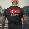 Türkei Türkische Fahne Türkei Landkarte Harita T-Shirt mit Rückendruck Geschenke für alte Männer