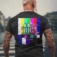 Tv Test Pattern Color Bars Tv Static And Vintage Tv Men's T-shirt Back Print Gifts for Old Men