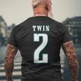 Twin 2 Matching Adult Kid Jersey Twin Apparel Men's T-shirt Back Print Gifts for Old Men