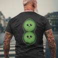 Two Peas In A Pod Pea Costume Men's T-shirt Back Print Gifts for Old Men