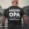 Two Titel Bonus Papa Und Opa Bonus Papa Grandpa S T-Shirt mit Rückendruck Geschenke für alte Männer