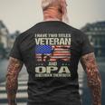 I Have Two Titles Veteran And Opa And I Rock Them Both Mens Back Print T-shirt Gifts for Old Men