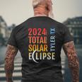 Tyler Texas Tx Total Solar Eclipse 2024 5 Men's T-shirt Back Print Gifts for Old Men