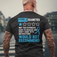 Type 2 Diabetes T2d Warrior Diabetes Awareness Men's T-shirt Back Print Gifts for Old Men