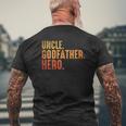 Uncle Awesome Godfather Hero Family Tee Mens Back Print T-shirt Gifts for Old Men