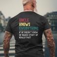 Uncle Know Everything Father's Day For Uncle Dad Mens Back Print T-shirt Gifts for Old Men