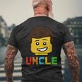 Uncle Master Builder Building Bricks Blocks Matching Family Men's T-shirt Back Print Gifts for Old Men